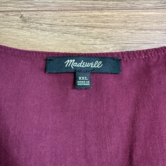 Madewell Sophia Tie-Front Midi Dress in Teaberry Floral Size XXL Fall Autumn - Picture 8 of 11